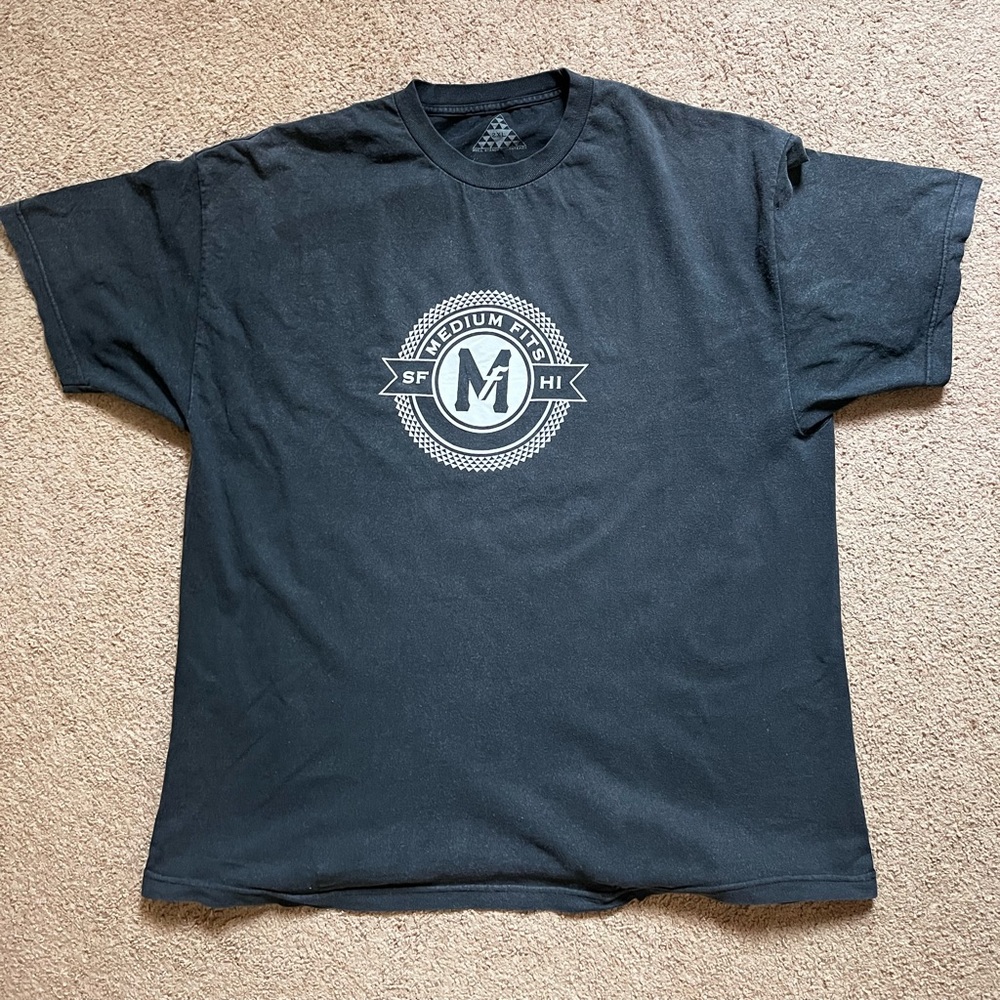 Used faded black, medium fits brand, 2XL
